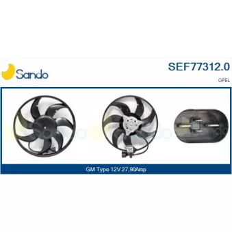 Ventilateur, refroidissement du moteur SANDO SEF77312.0