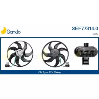 Ventilateur, refroidissement du moteur SANDO SEF77314.0