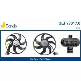 Ventilateur, refroidissement du moteur SANDO SEF77317.0