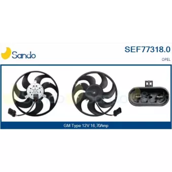 Ventilateur, refroidissement du moteur SANDO SEF77318.0