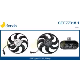 Ventilateur, refroidissement du moteur SANDO SEF77318.1