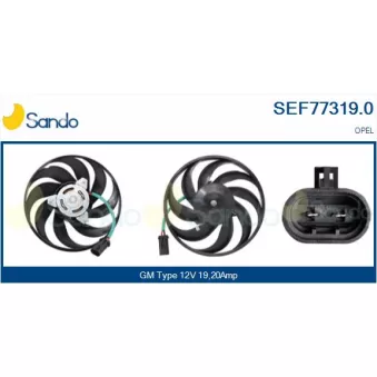 Ventilateur, refroidissement du moteur SANDO SEF77319.0