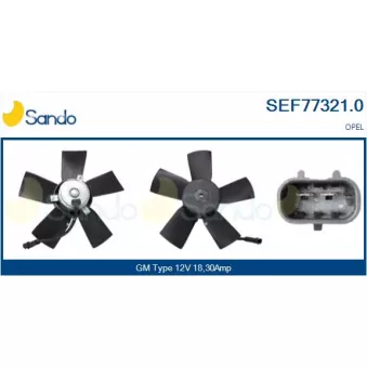 Ventilateur, refroidissement du moteur SANDO SEF77321.0
