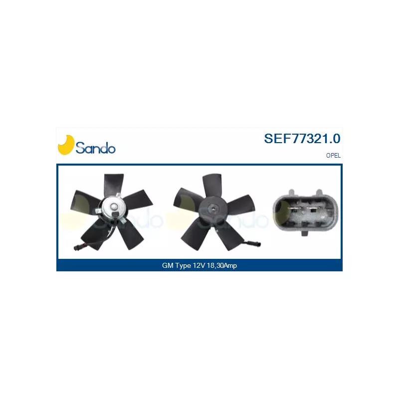 Ventilateur, refroidissement du moteur SANDO SEF77321.0