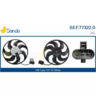 Ventilateur, refroidissement du moteur SANDO SEF77322.0