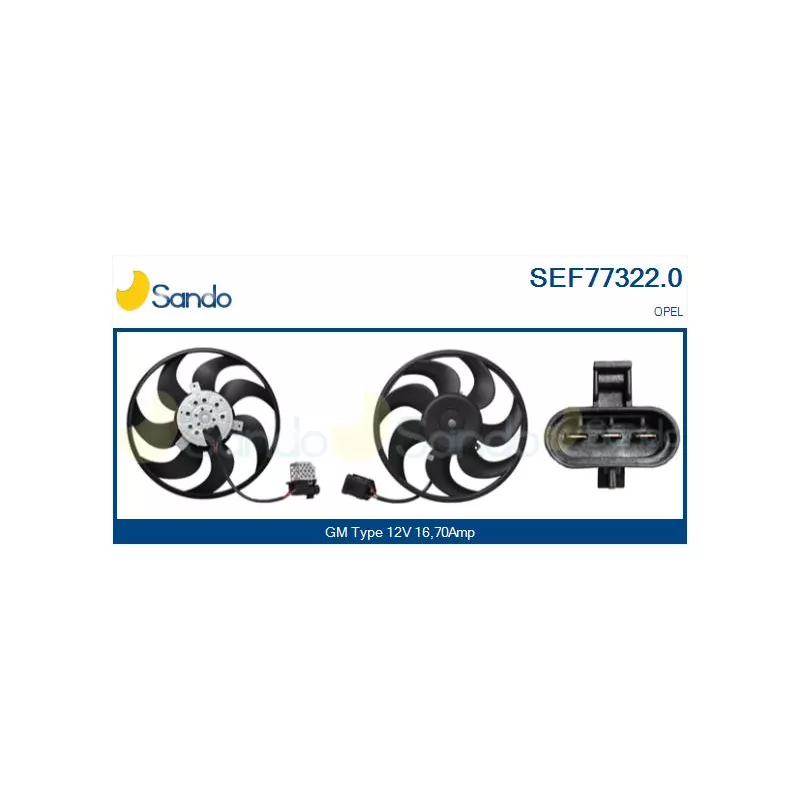 Ventilateur, refroidissement du moteur SANDO SEF77322.0