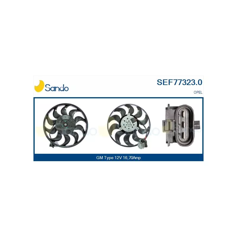 Ventilateur, refroidissement du moteur SANDO SEF77323.0