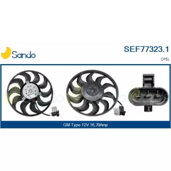 Ventilateur, refroidissement du moteur SANDO SEF77323.1