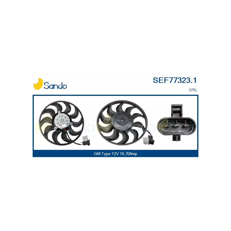 Ventilateur, refroidissement du moteur SANDO SEF77323.1