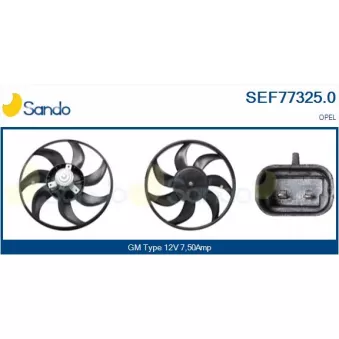 Ventilateur, refroidissement du moteur SANDO SEF77325.0
