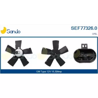 Ventilateur, refroidissement du moteur SANDO SEF77326.0