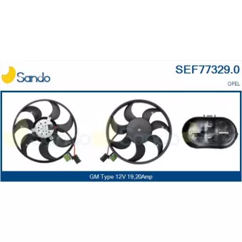 Ventilateur, refroidissement du moteur SANDO SEF77329.0