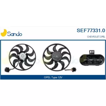 Ventilateur, refroidissement du moteur SANDO SEF77331.0