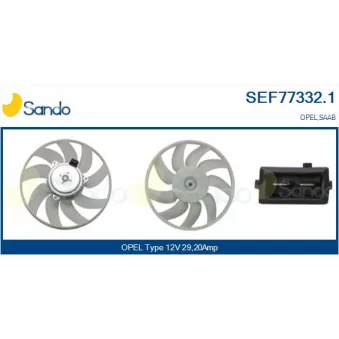 Ventilateur, refroidissement du moteur SANDO SEF77332.1