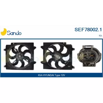 Moteur électrique, ventilateur pour radiateurs SANDO SEF78002.1