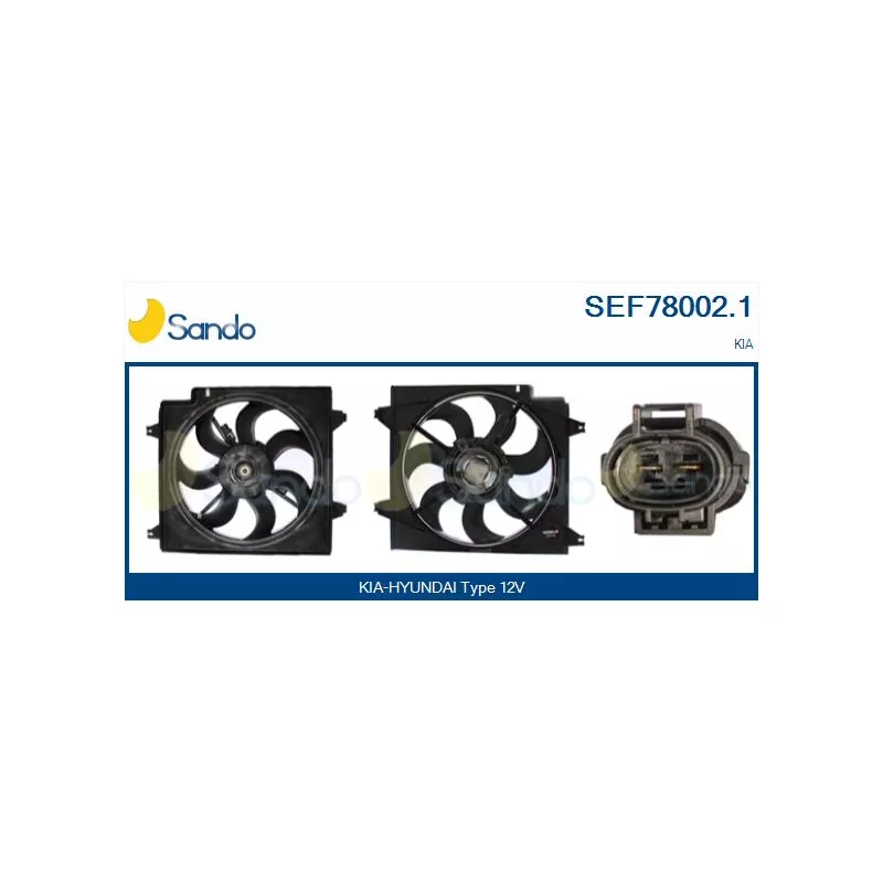 Moteur électrique, ventilateur pour radiateurs SANDO SEF78002.1
