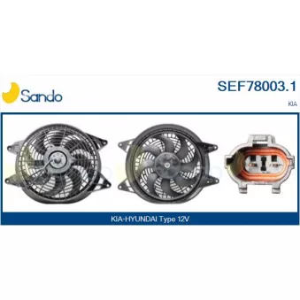 Moteur électrique, ventilateur pour radiateurs SANDO SEF78003.1