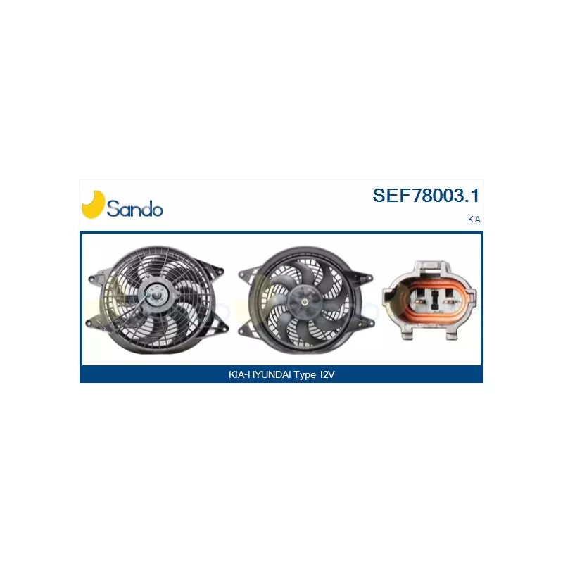 Moteur électrique, ventilateur pour radiateurs SANDO SEF78003.1