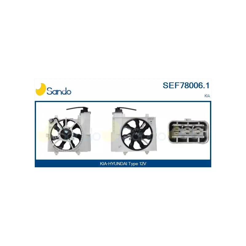 Moteur électrique, ventilateur pour radiateurs SANDO SEF78006.1
