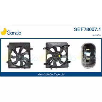 Moteur électrique, ventilateur pour radiateurs SANDO SEF78007.1