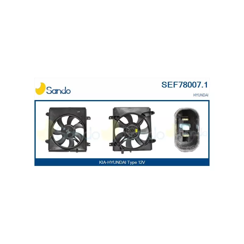 Moteur électrique, ventilateur pour radiateurs SANDO SEF78007.1