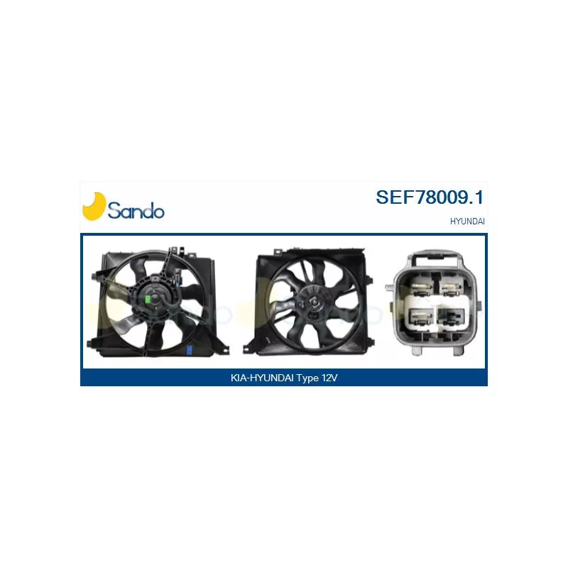 Moteur électrique, ventilateur pour radiateurs SANDO SEF78009.1