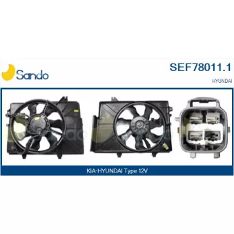 Moteur électrique, ventilateur pour radiateurs SANDO SEF78011.1