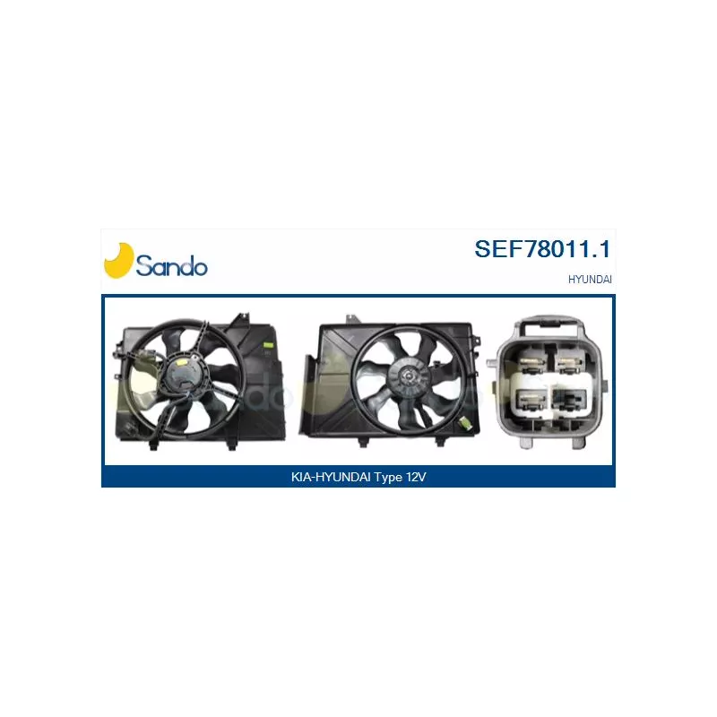 Moteur électrique, ventilateur pour radiateurs SANDO SEF78011.1