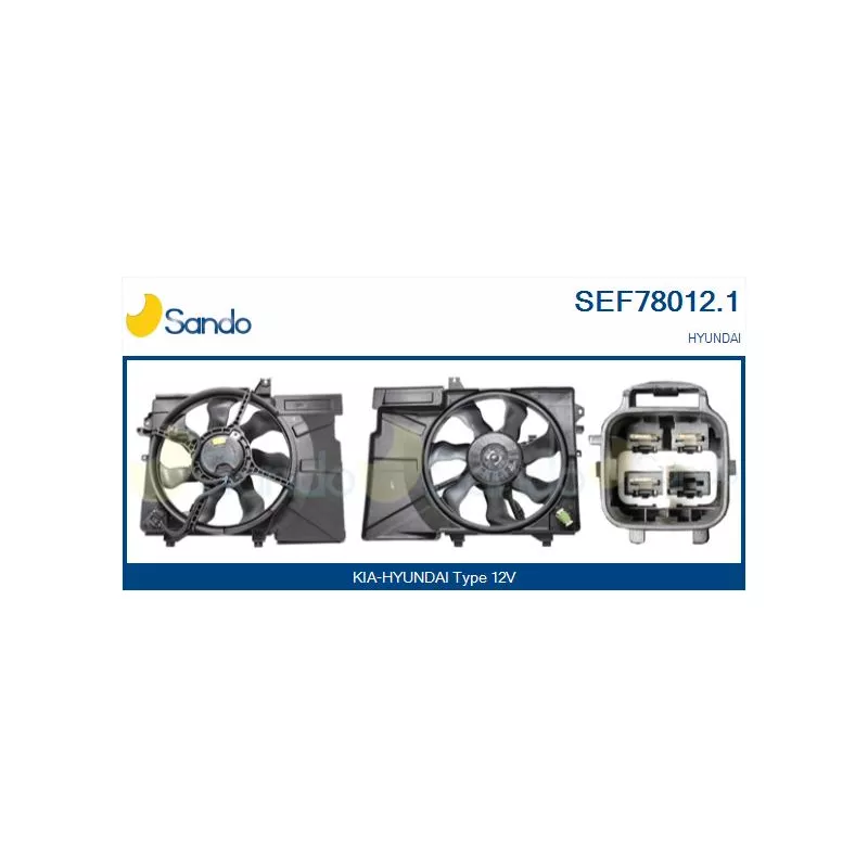 Moteur électrique, ventilateur pour radiateurs SANDO SEF78012.1