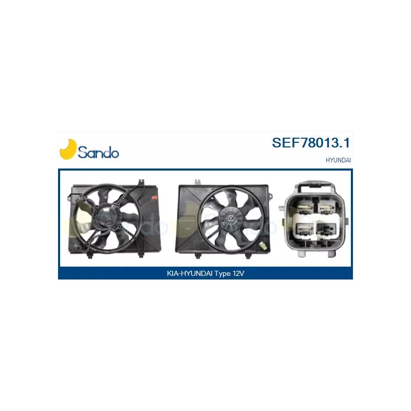 Moteur électrique, ventilateur pour radiateurs SANDO SEF78013.1