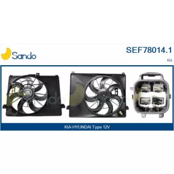 Moteur électrique, ventilateur pour radiateurs SANDO SEF78014.1