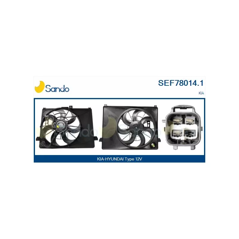 Moteur électrique, ventilateur pour radiateurs SANDO SEF78014.1