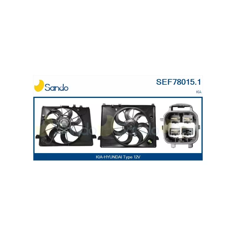 Moteur électrique, ventilateur pour radiateurs SANDO SEF78015.1