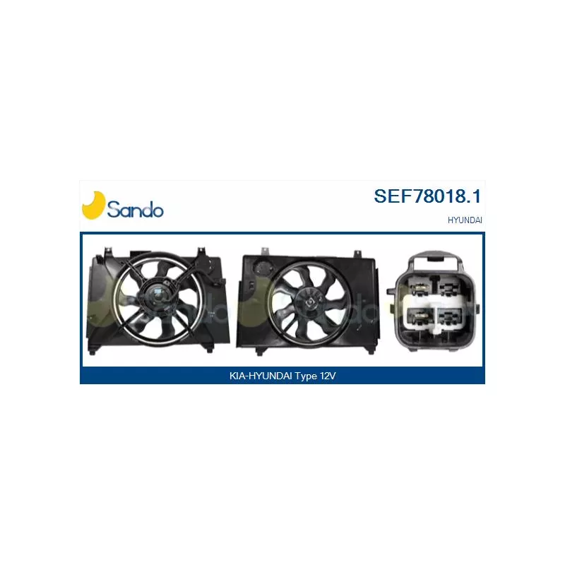 Moteur électrique, ventilateur pour radiateurs SANDO SEF78018.1