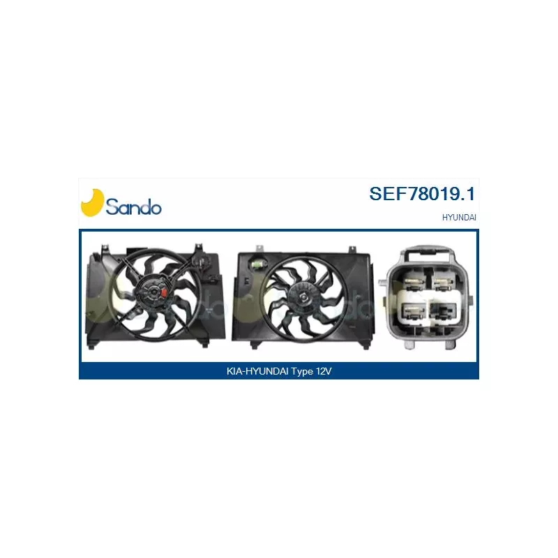 Moteur électrique, ventilateur pour radiateurs SANDO SEF78019.1