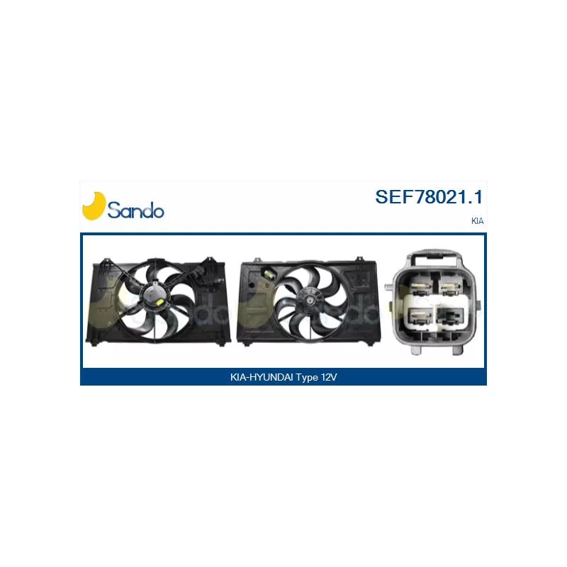 Moteur électrique, ventilateur pour radiateurs SANDO SEF78021.1