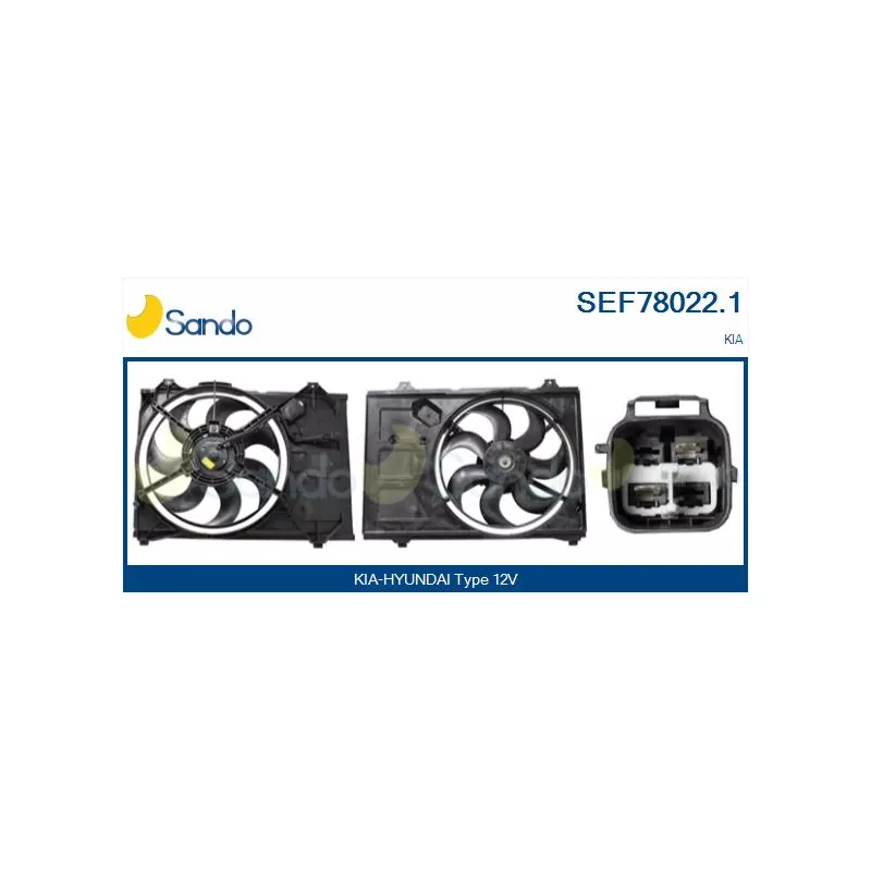 Moteur électrique, ventilateur pour radiateurs SANDO SEF78022.1