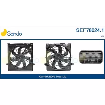 Moteur électrique, ventilateur pour radiateurs SANDO SEF78024.1