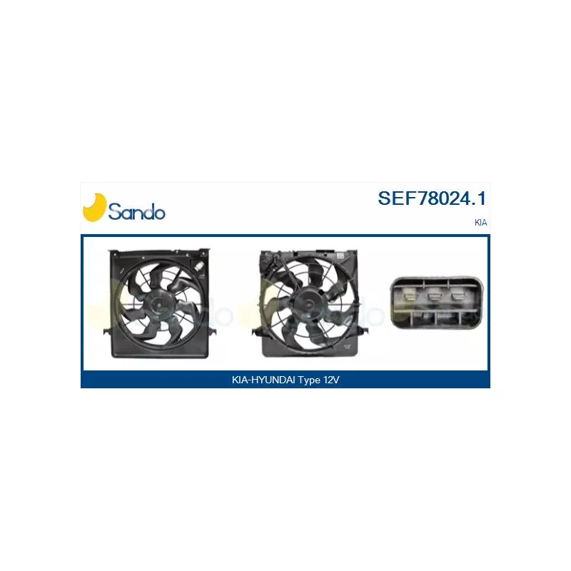 Moteur électrique, ventilateur pour radiateurs SANDO SEF78024.1