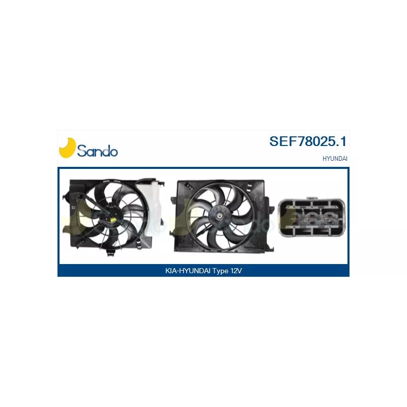 Moteur électrique, ventilateur pour radiateurs SANDO SEF78025.1
