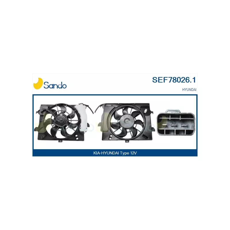 Moteur électrique, ventilateur pour radiateurs SANDO SEF78026.1