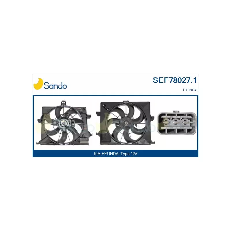 Moteur électrique, ventilateur pour radiateurs SANDO SEF78027.1