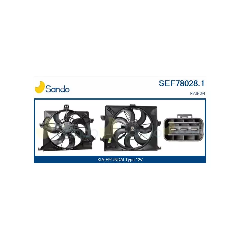 Moteur électrique, ventilateur pour radiateurs SANDO SEF78028.1