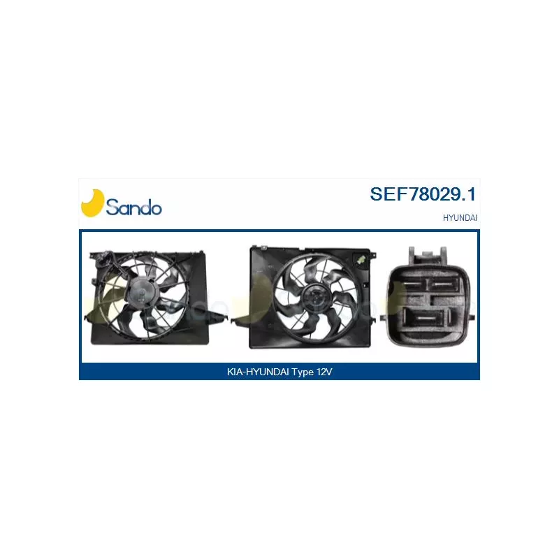 Moteur électrique, ventilateur pour radiateurs SANDO SEF78029.1