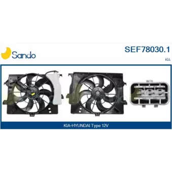 Moteur électrique, ventilateur pour radiateurs SANDO SEF78030.1