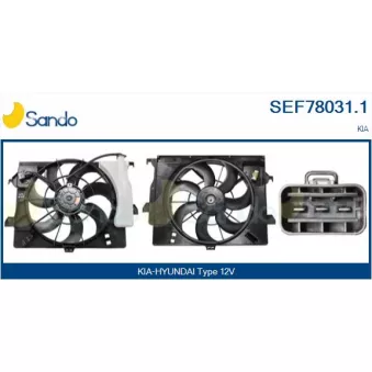 Moteur électrique, ventilateur pour radiateurs SANDO SEF78031.1