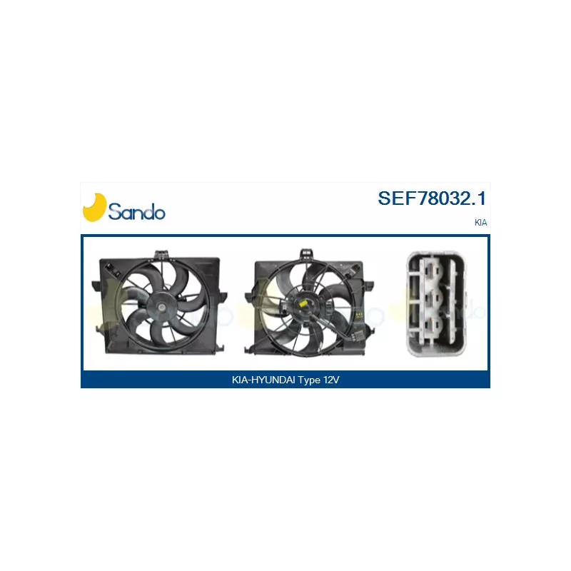 Moteur électrique, ventilateur pour radiateurs SANDO SEF78032.1