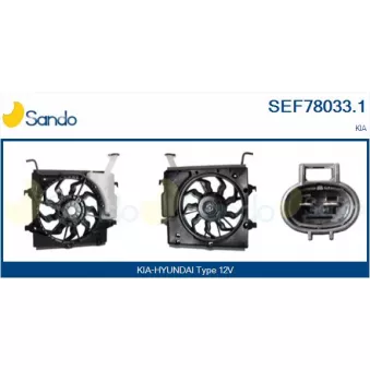 Moteur électrique, ventilateur pour radiateurs SANDO SEF78033.1