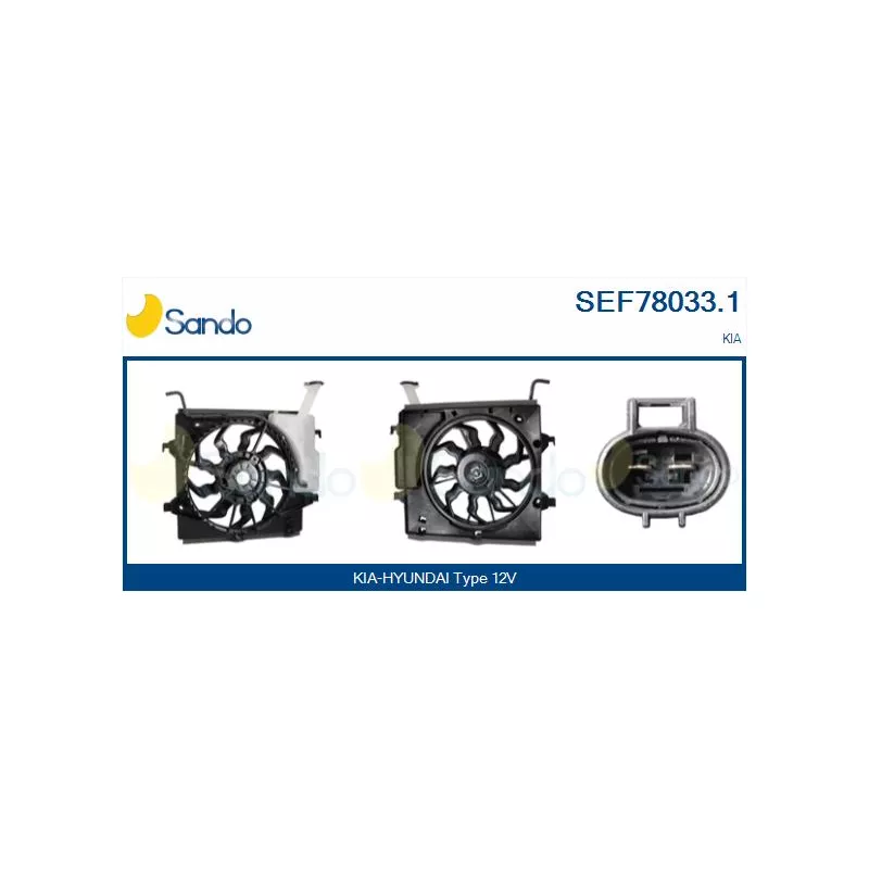 Moteur électrique, ventilateur pour radiateurs SANDO SEF78033.1