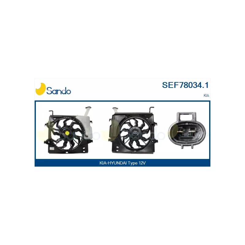 Moteur électrique, ventilateur pour radiateurs SANDO SEF78034.1